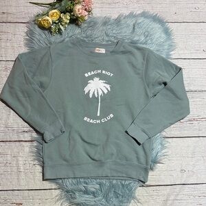 Beach Riot Teal Beach Club Sweatshirt sz M